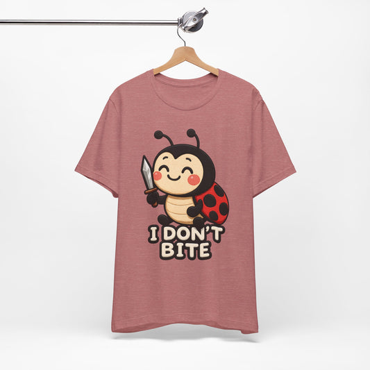 I Don't Bite Ladybug Tee — Cute Funny Insect Graphic T-Shirt